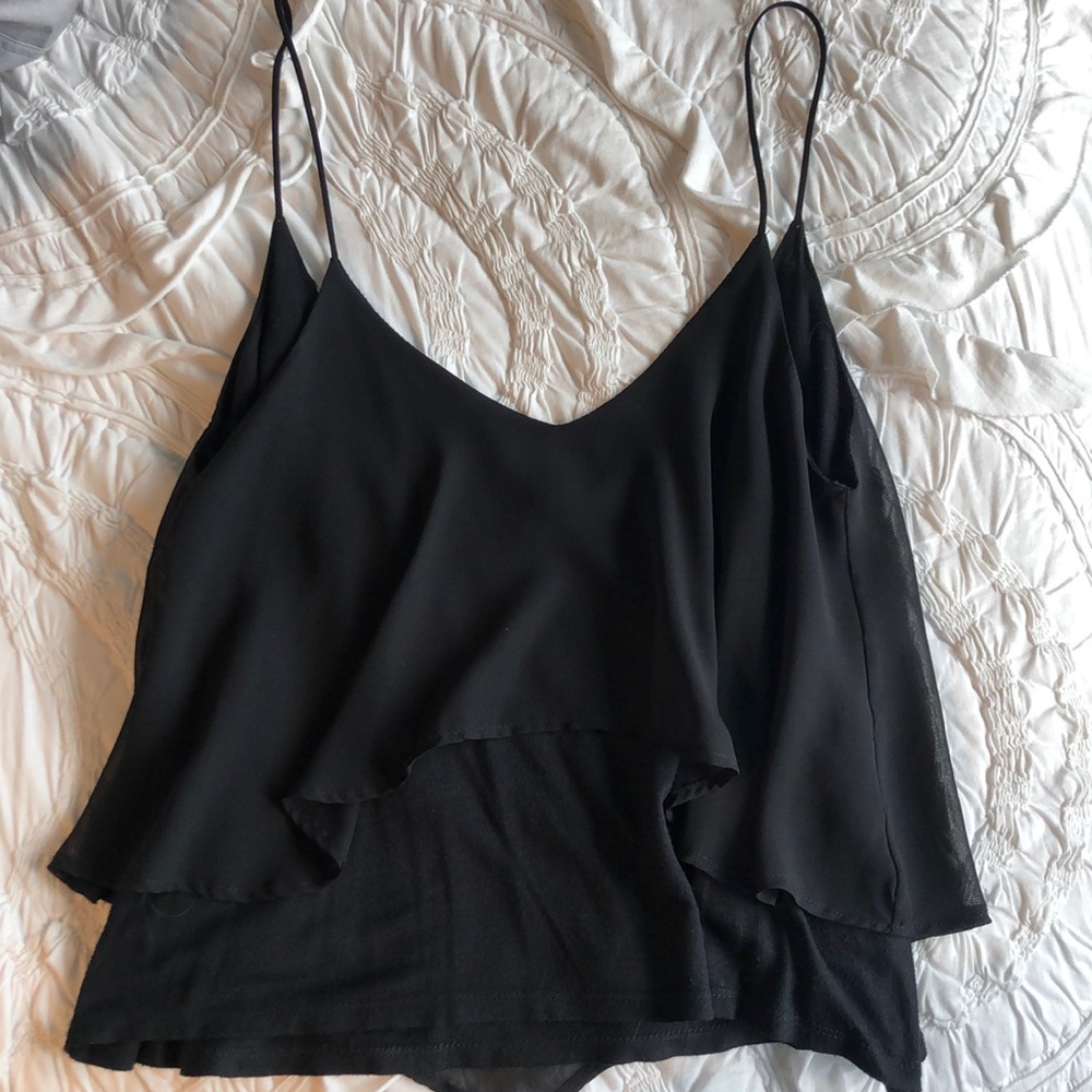 Going out tank with chiffon overlay